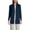 Lands’ End Women’s Long Sleeve Open Long Cardigan Sweater(Radiant Navy)