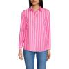 Lands’ End Women’s Pinwale Cord Long Sleeve Shirt(Apple Blossom Classic Stripe)