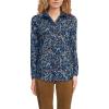 Lands’ End Women’s Pinwale Cord Long Sleeve Shirt(Deep Sea Navy Wildflowers)