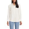 Lands’ End Women’s Pinwale Cord Long Sleeve Shirt(Ivory)