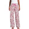 Lands’ End Women’s Print Flannel Pajama Pants(Pink/Red Festive Critters)