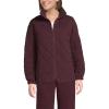 Lands’ End Women’s RainDefense Serious Sweats Quilted Full Zip Jacket(Lush Burgundy)