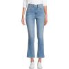 Lands’ End Women’s Recover Denim High Rise Kick Flare Crop Jeans(Beau Blue)