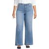 Lands’ End Women’s Recover High Rise Wide Leg Jeans(Beau Blue)