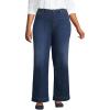 Lands’ End Women’s Recover High Rise Wide Leg Jeans(Royal Indigo)
