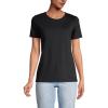 Lands’ End Women’s Relaxed American-Grown Supima Cotton Crew Neck T-Shirt(Black)