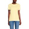Lands’ End Women’s Relaxed American-Grown Supima Cotton Crew Neck T-Shirt(Pale Yellow)