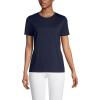 Lands’ End Women’s Relaxed American-Grown Supima Cotton Crew Neck T-Shirt(Radiant Navy)