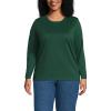Lands’ End Women’s Relaxed American-Grown Supima Cotton Long Sleeve Crew Neck T-Shirt(Pine Valley)
