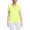 Lands’ End Women’s Relaxed American-Grown Supima Cotton V-Neck T-Shirt(Soft Limoncello Yellow)