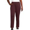 Lands’ End Women’s Relaxed Fit Sport Knit High Rise Pants – Soft Cotton Pull-On with Elastic Waist(Lush Burgundy)