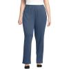 Lands’ End Women’s Relaxed Fit Sport Knit High Rise Pants – Soft Cotton Pull-On with Elastic Waist(Nightfall Blue)