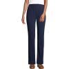 Lands’ End Women’s Relaxed Fit Sport Knit High Rise Pants – Soft Cotton Pull-On with Elastic Waist(Radiant Navy)