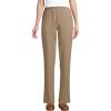 Lands’ End Women’s Relaxed Fit Sport Knit High Rise Pants – Soft Cotton Pull-On with Elastic Waist(Rich Camel)