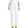 Lands’ End Women’s Relaxed Fit Sport Knit High Rise Pants – Soft Cotton Pull-On with Elastic Waist(White)