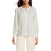 Lands’ End Women’s Satin Popover Shirt(Ivory)