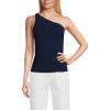 Lands’ End Women’s Slender One Shoulder Top(Deep Sea Navy)