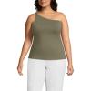 Lands’ End Women’s Slender One Shoulder Top(Sunwashed Olive)