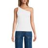 Lands’ End Women’s Slender One Shoulder Top(White)