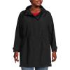 Lands’ End Women’s Squall Waterproof Hooded Raincoat(Black)