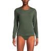 Lands’ End Women’s Sunshade UPF 50 Long Sleeve Relaxed Rash Guard(Rich Olive Greens)