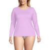 Lands’ End Women’s Sunshade UPF 50 Long Sleeve Relaxed Rash Guard(Wild Lilac)