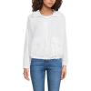 Lands’ End Women’s UPF Packable Hooded Windbreaker Jacket(White)