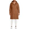 Lands’ End Women’s Ultralight Packable Long Down Coat(Rich Ginger Brown)