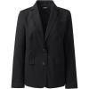 Lands’ End Women’s Washable Wool Two Button Traditional Blazer(Black)