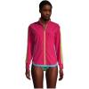 Lands’ End Womens Woven Hooded Full Zip Cover-up Jacket Hot Pink/Turquoise/Lime Mix Regular Small