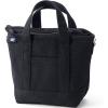 Lands’ End Zip Top Canvas Tote Bag(Black/Black)