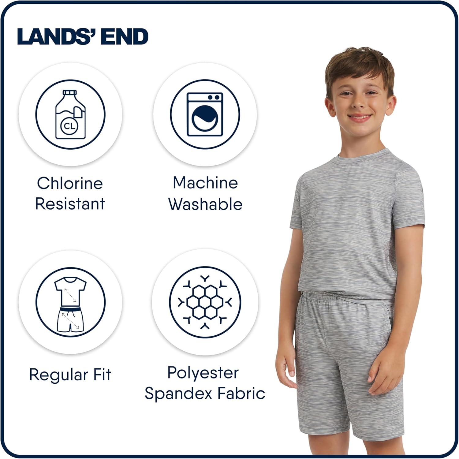 imageLands End Boys Active Adventure UPF 50 Short Sleeve TShirt ampamp Short Set SXLCocoon