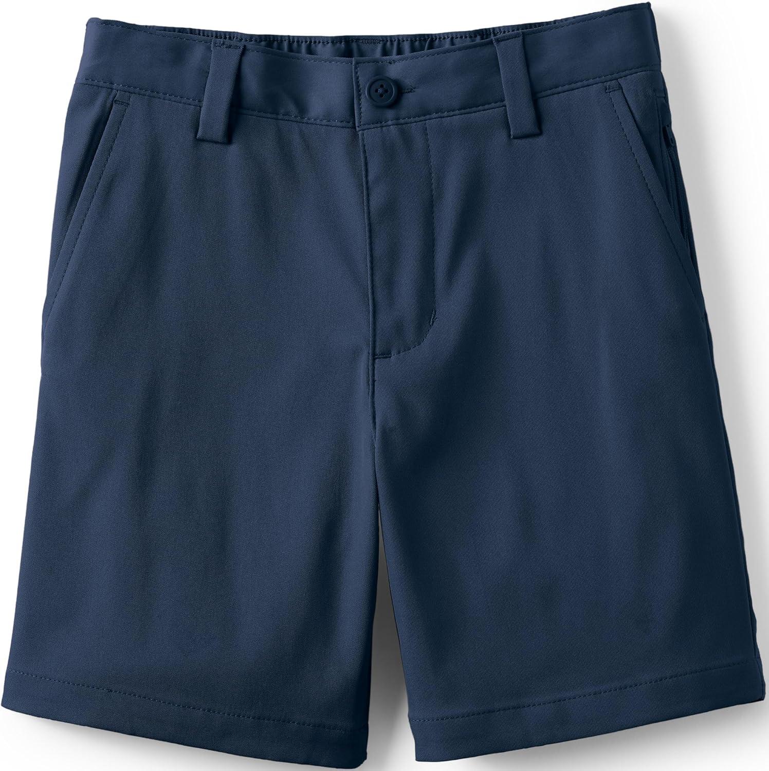 imageLands End Boys Husky Sport Active Performance Chino Shorts 12 Classic Navy
