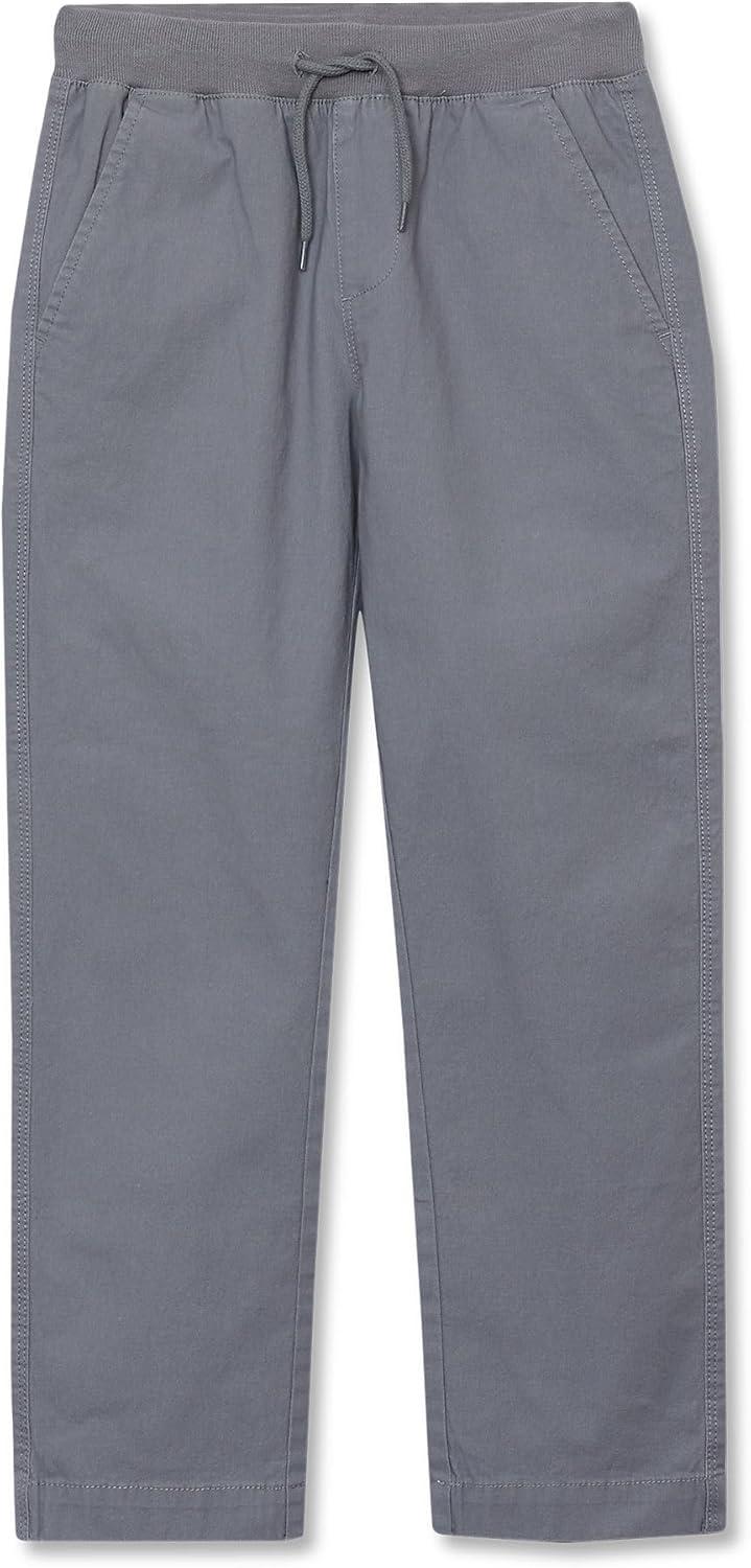 imageLands End Boys Husky Stretch Soft Rib Waist Iron Knee Pull On PantsCocoon