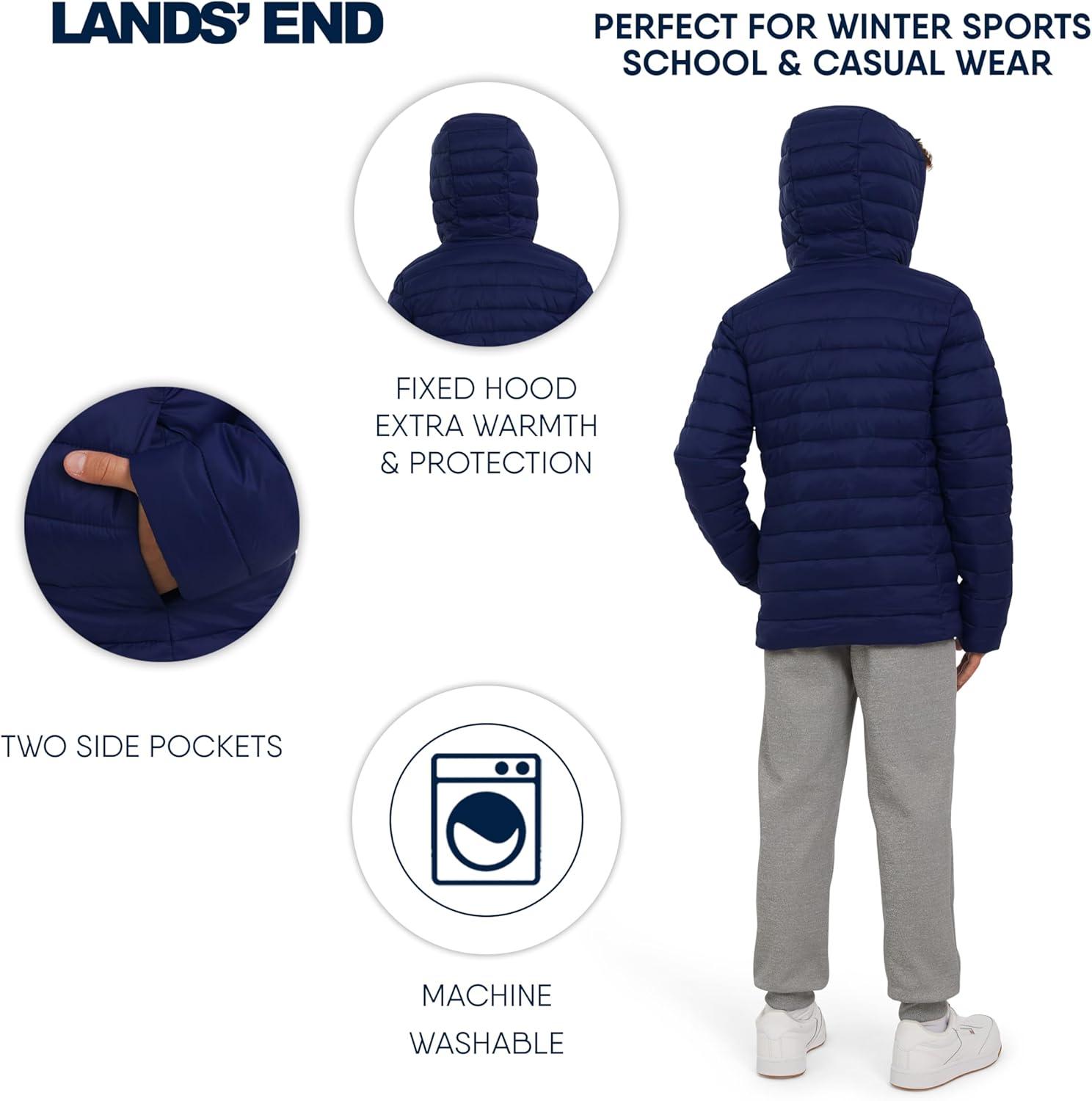 imageLands End Boys Lightweight Packable Insulated Puffer JacketNavy