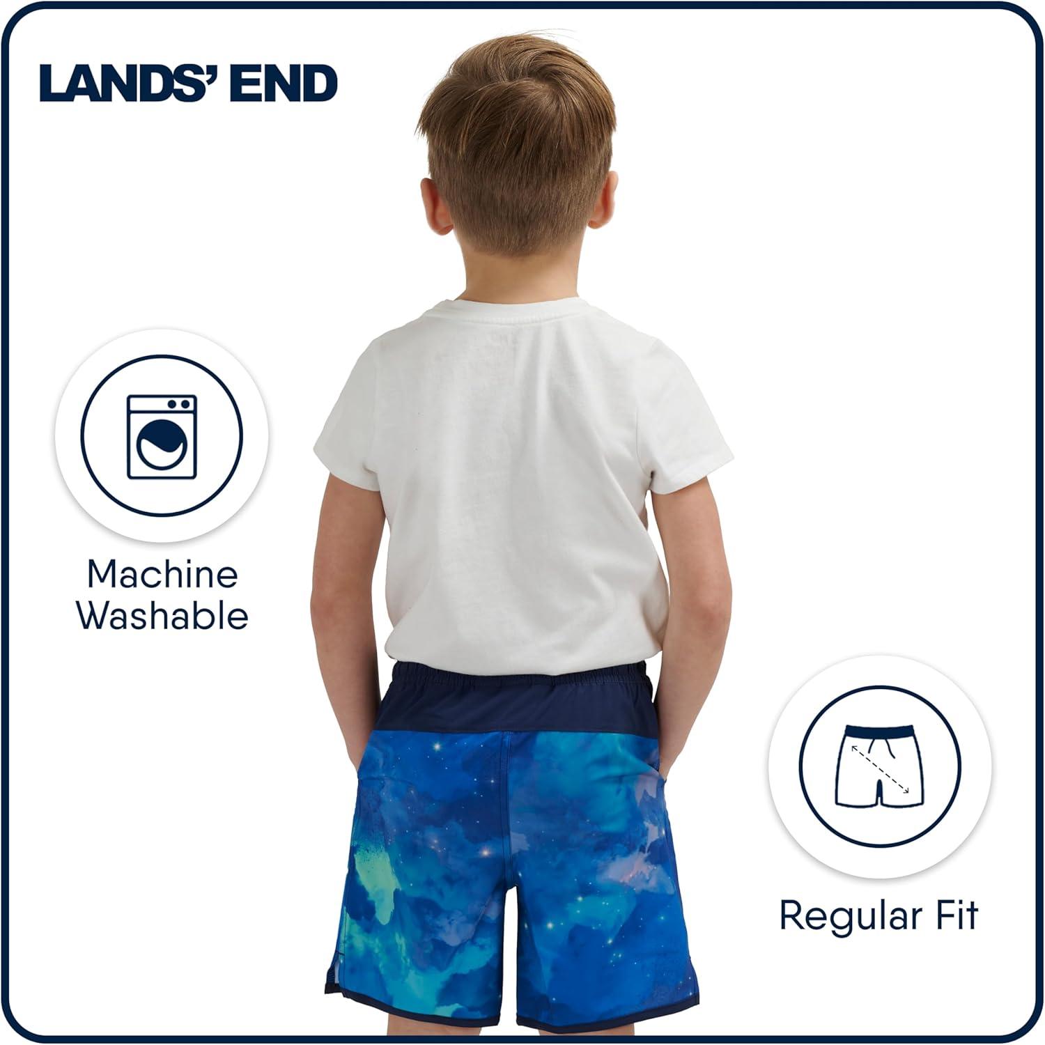 imageLands End Boys Swimwear UPF 50 Comfort Liner Swim Trunks SXLTeal
