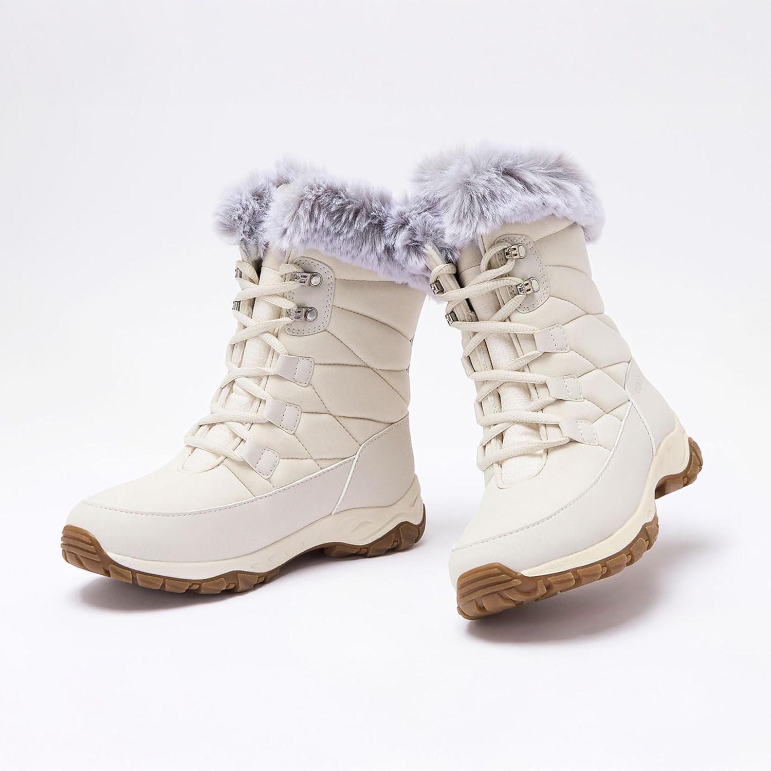 imageLands End Expedition Waterproof Insulated Womens Snow Boots Lace Up or Slip On Winter Boots for Women Medium or Wide Width Sizes 6 to 11 Black Brown Blue White or Grey Winter ShoesMedium Brown Max