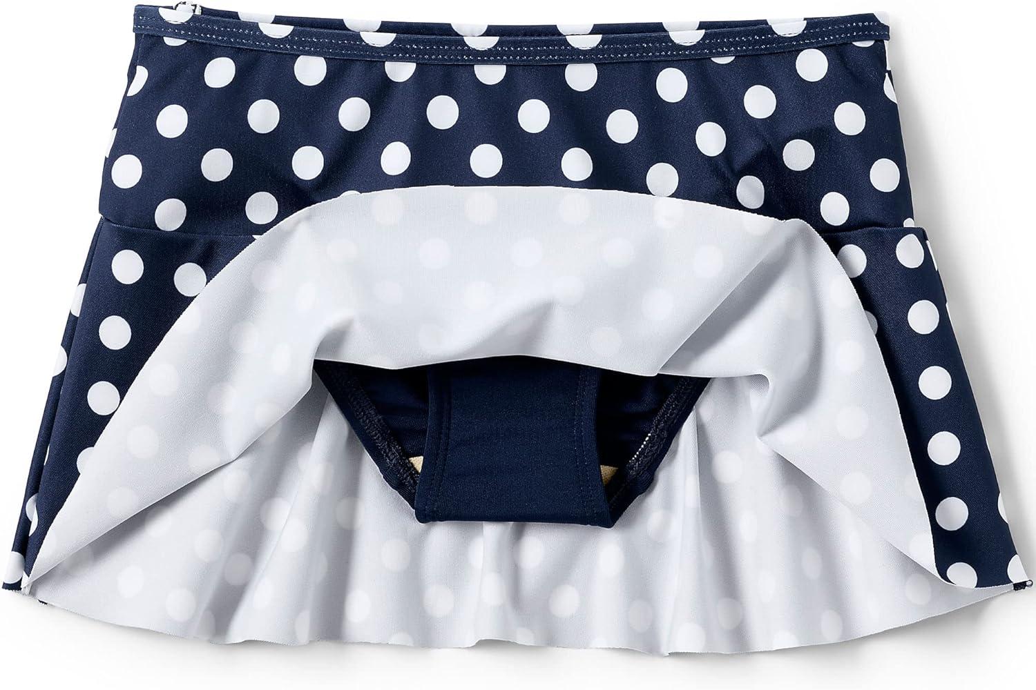 imageLands End G Swim Mini Deep Sea Navy Shadow Dot Kids Slim 7