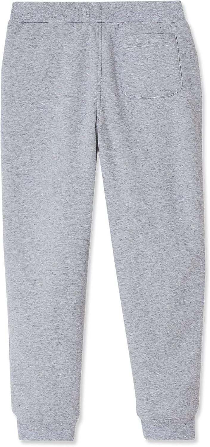 imageLands End Kids Husky Sherpa Fleece Lined Jogger SweatpantsHeather Gray