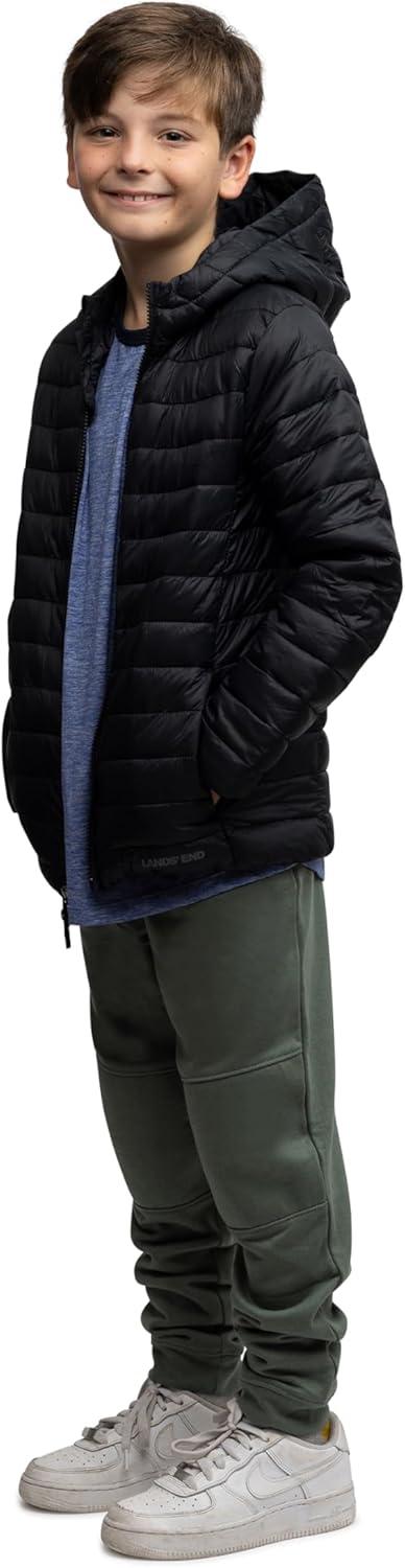 imageLands End Kids ThermoPlume Packable Hooded JacketBlack