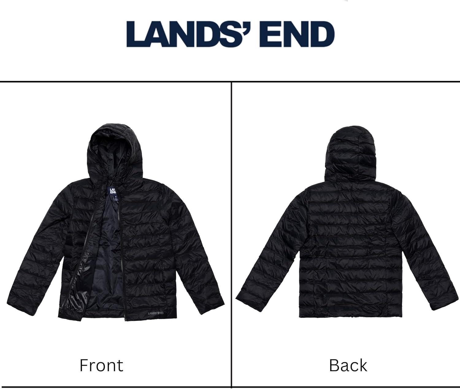 imageLands End Kids ThermoPlume Packable Hooded JacketBlack