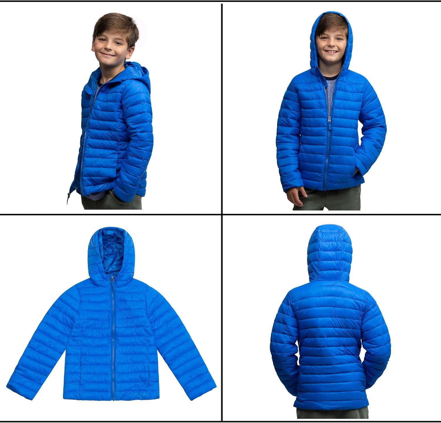 imageLands End Kids ThermoPlume Packable Hooded JacketNautical Blue