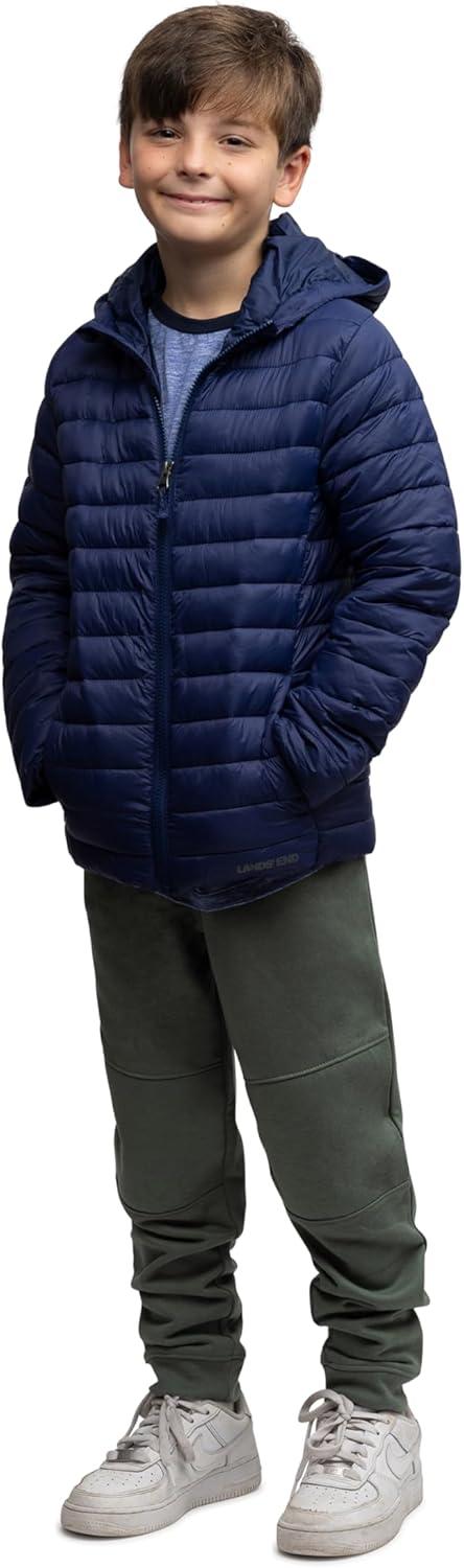 imageLands End Kids ThermoPlume Packable Hooded JacketNavy
