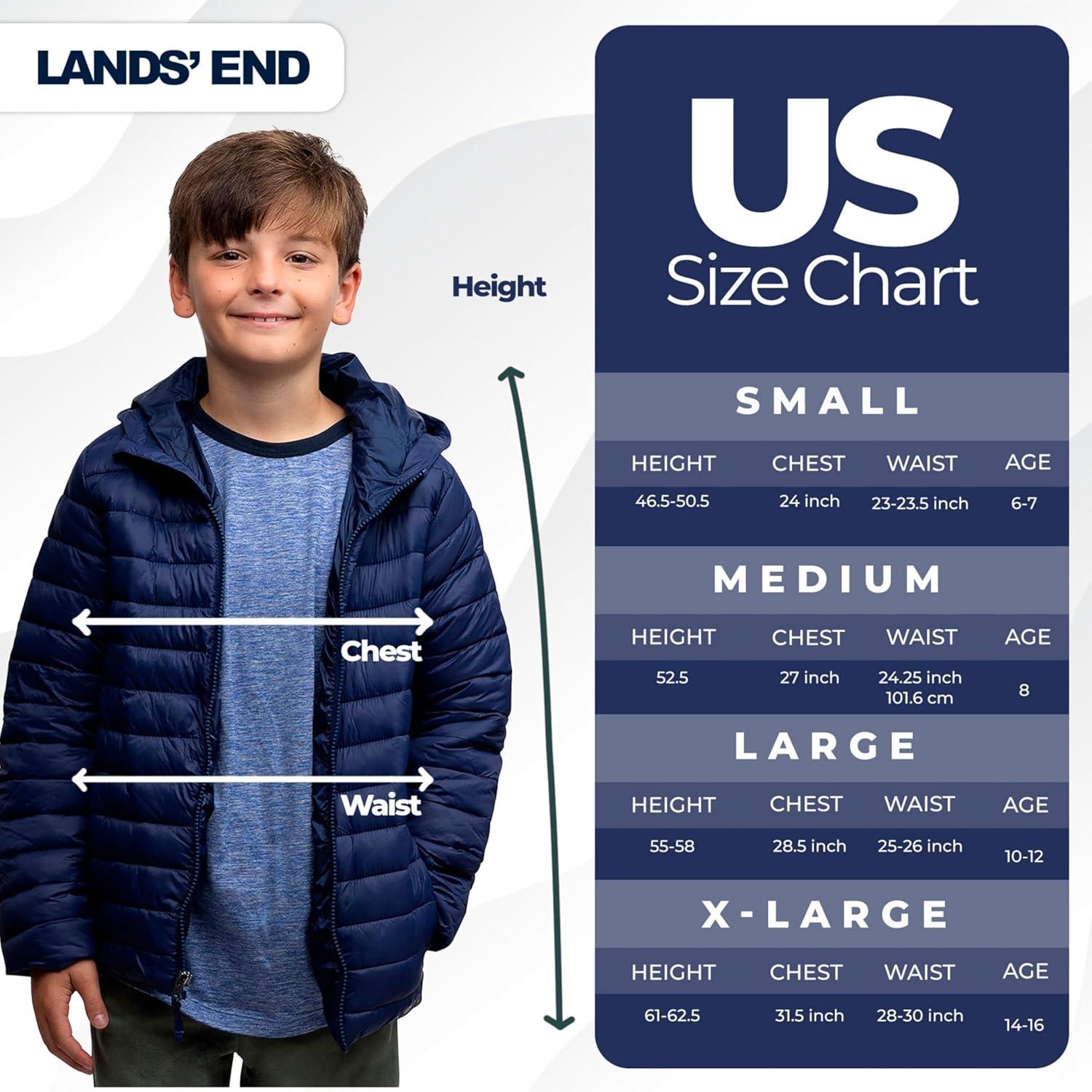 imageLands End Kids ThermoPlume Packable Hooded JacketNavy