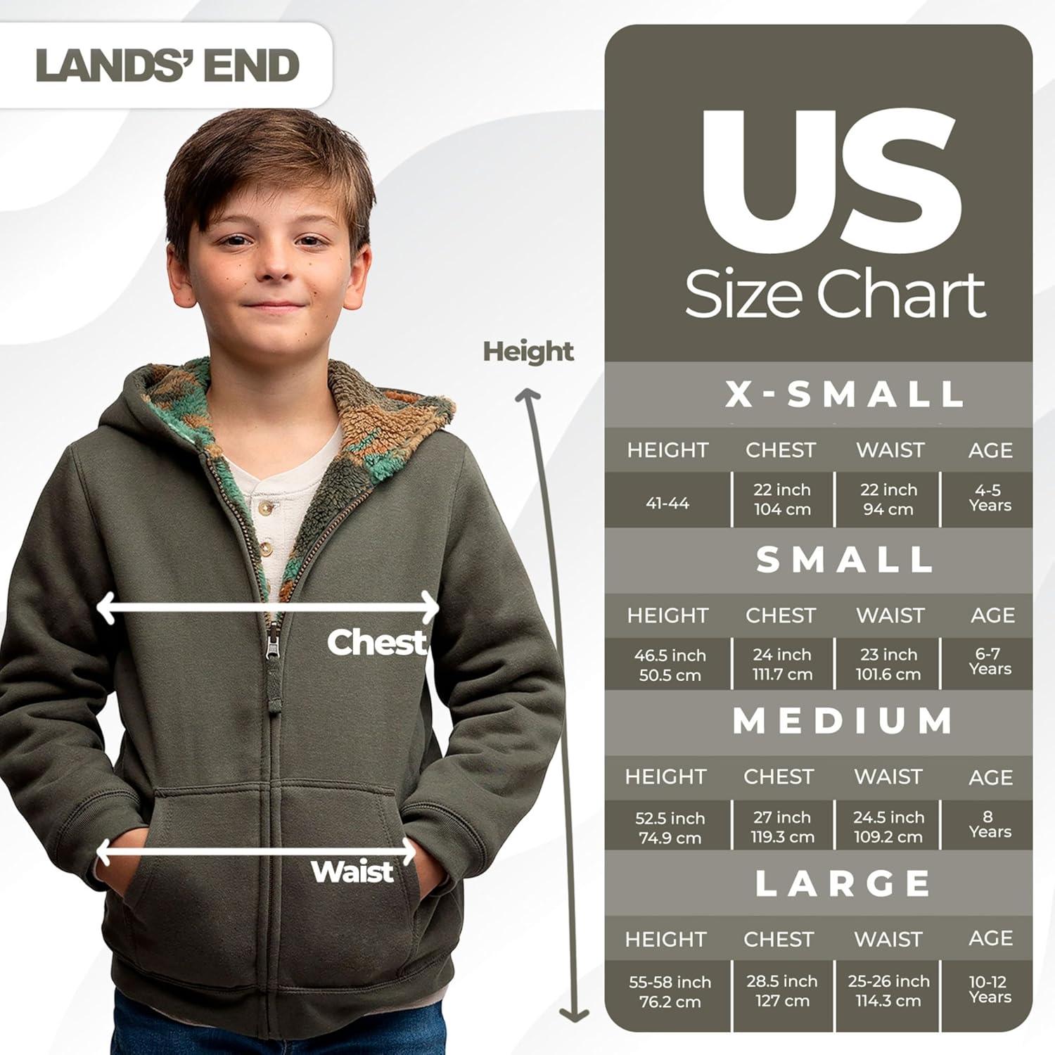 imageLands End Kids Ultra Soft Sherpa Full Zip Hoodie Sweatshirt XSLOlive