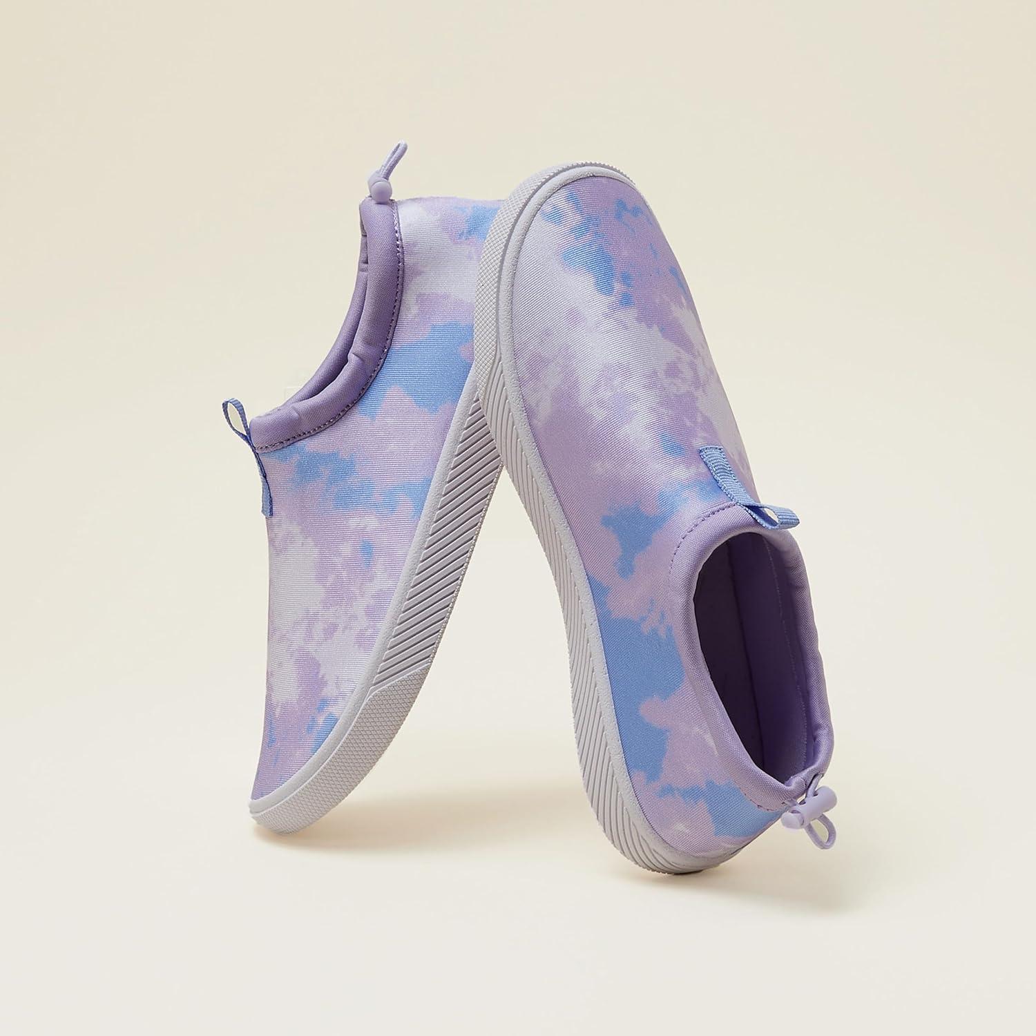 imageLands End Kids Water Shoes Boys and Girls Water Shoes for Kids Quick Dry Slip On Aqua Swim Shoes for Kids Pool or Beach Purple Tie Dye or Navy Blue Size 1 Little Kid to 7 Big Kid YouthDeep Sea NavyLime Jade