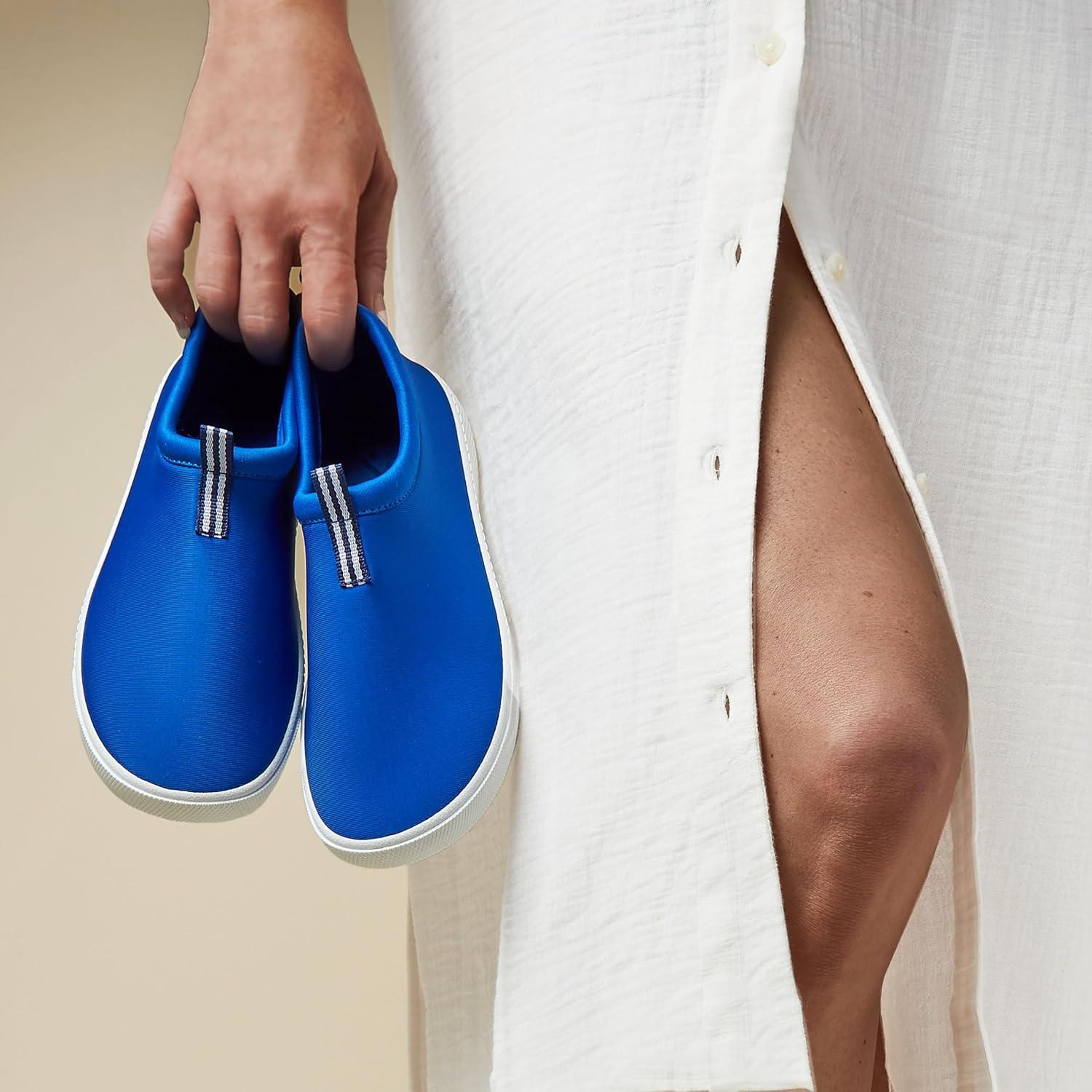 imageLands End Slip On Water Shoes for Women Quick Dry Neoprene Sport Womens Water Shoes with Drainage Holes for Beach or Pool Pink Blue or Black Swim Shoes Women Adult Size 612 Aqua SocksWood Lilly 2