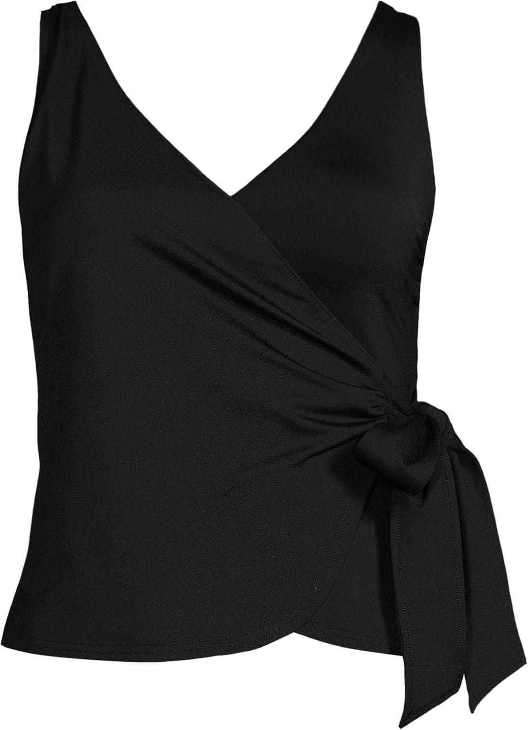 imageLands End Womens DCup Side Tie Tankini TopBlack