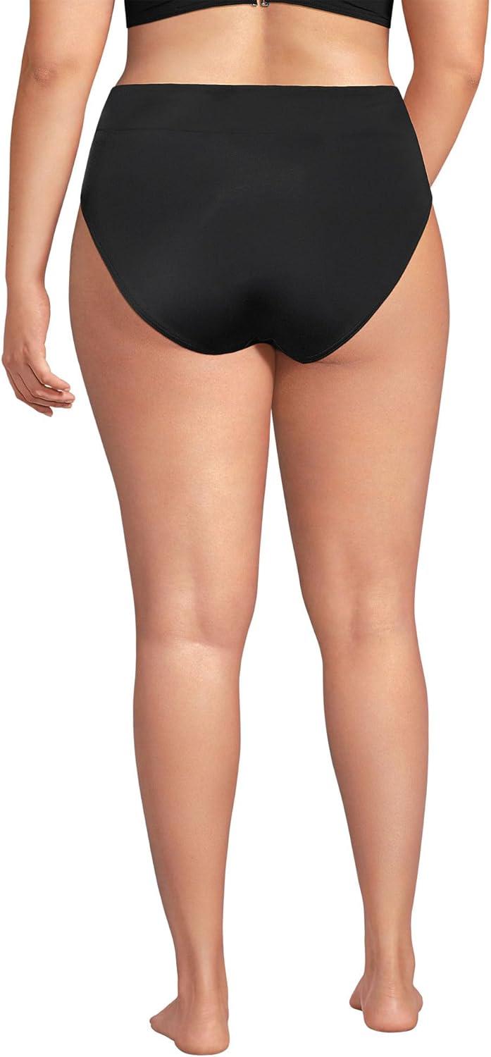 imageLands End Womens Tugless High Waisted Bikini BottomsBlack