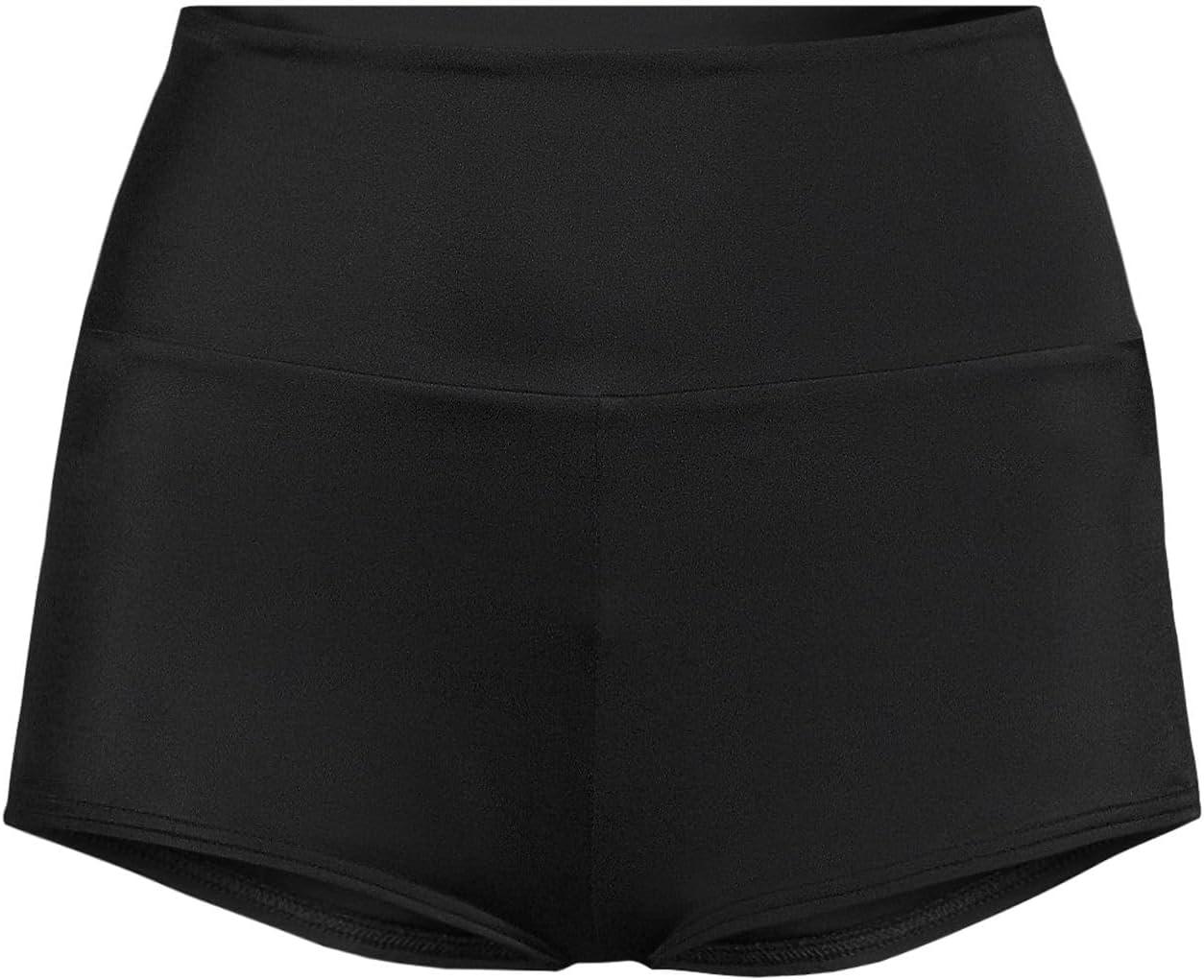 imageLands End Womens Tugless High Waisted Swim Boy ShortsBlack